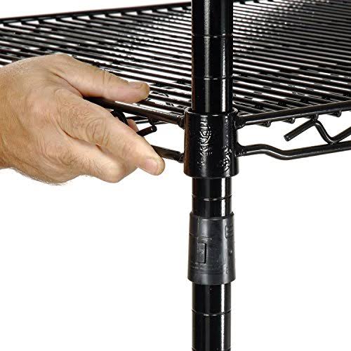 Black Epoxy Wire Shelving P330256
