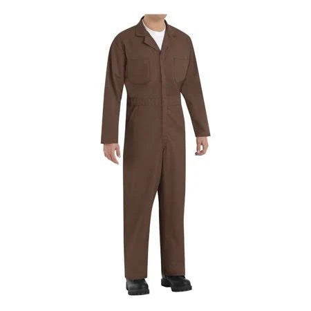 Brown Twill Action Back Coverall Q7689