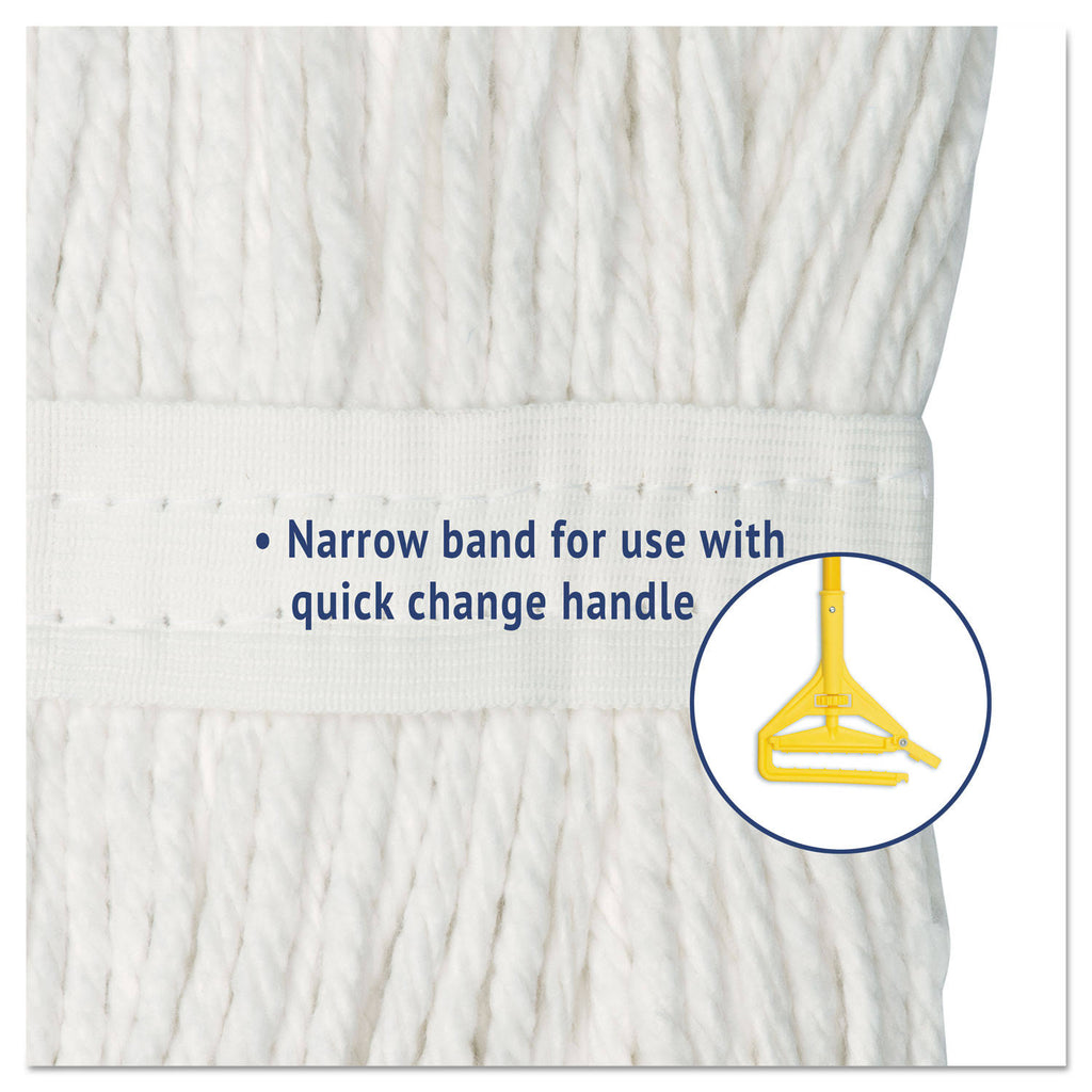 White Cotton Cut-End Wet Mop Heads 24oz 12/Carton M448