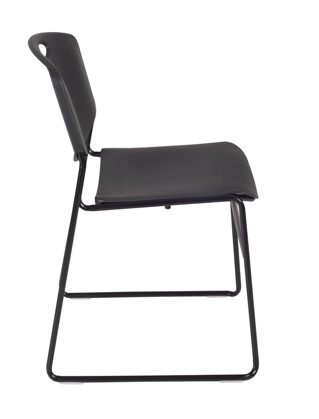 48x22 Round Breakroom Table with 4 Stack Chairs Q963064