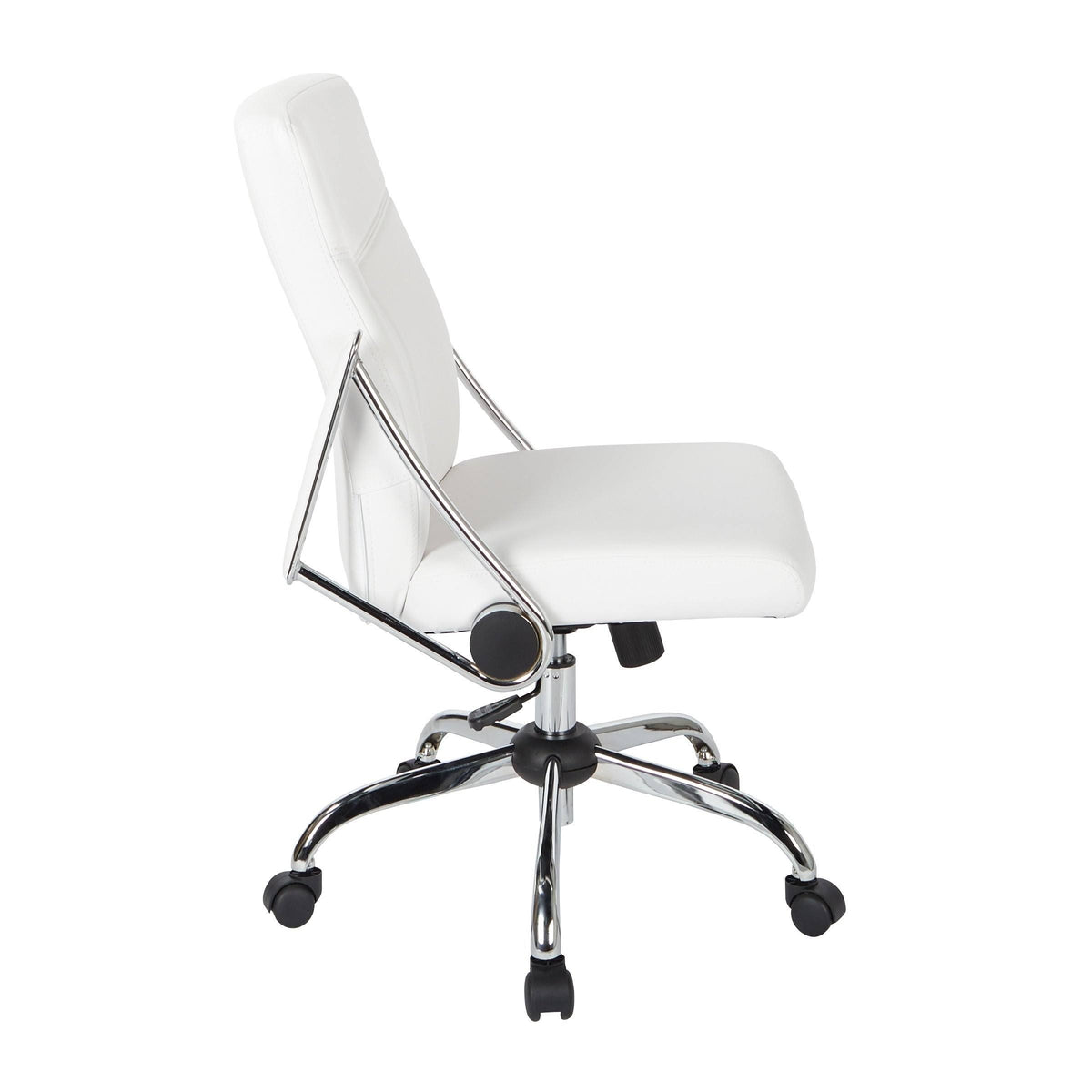 Charcoal Faux Leather Chair with Chrome Base J412806