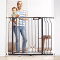Black Extra Tall Baby Gate with Door M923107