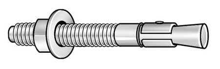 7x22 Stainless Steel Expansion Wedge Anchor, 1/2x22, Plain, 25pk Y401120