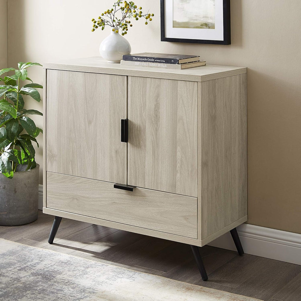 60 Inch Slate Grey Wood TV Stand with Cabinet Doors and Drawers P176401