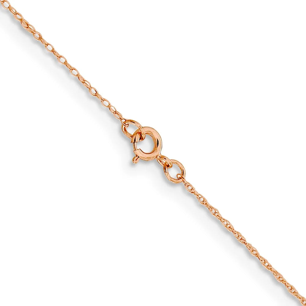 18 inch .5mm Rose Gold Baby Rope Chain with Spring Ring Clasp I799502