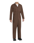 Brown Twill Action Back Coverall Q7689