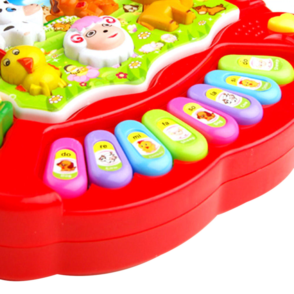 Electronic Piano Toy with Animals Light up Musical Toys W7596