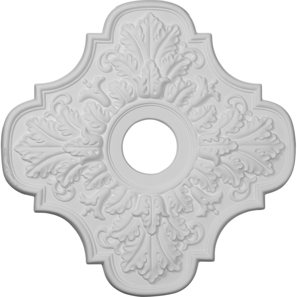 17 3/4 inchod x 3 1/8 inchid x 1 inchp Hand-Painted Rust Ceiling Medallion D368