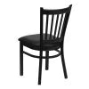 Black Vinyl Seat Metal Restaurant Chair E111