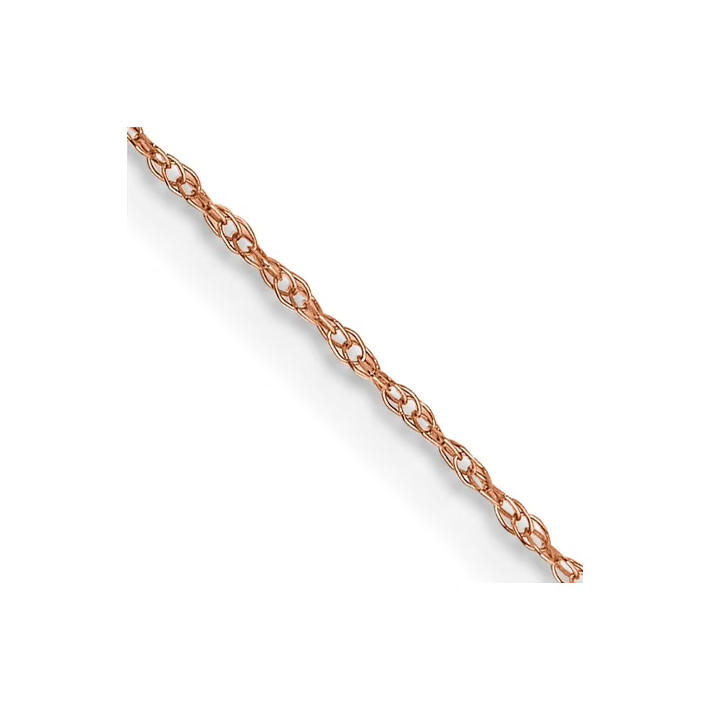 18 inch .5mm Rose Gold Baby Rope Chain with Spring Ring Clasp I799502