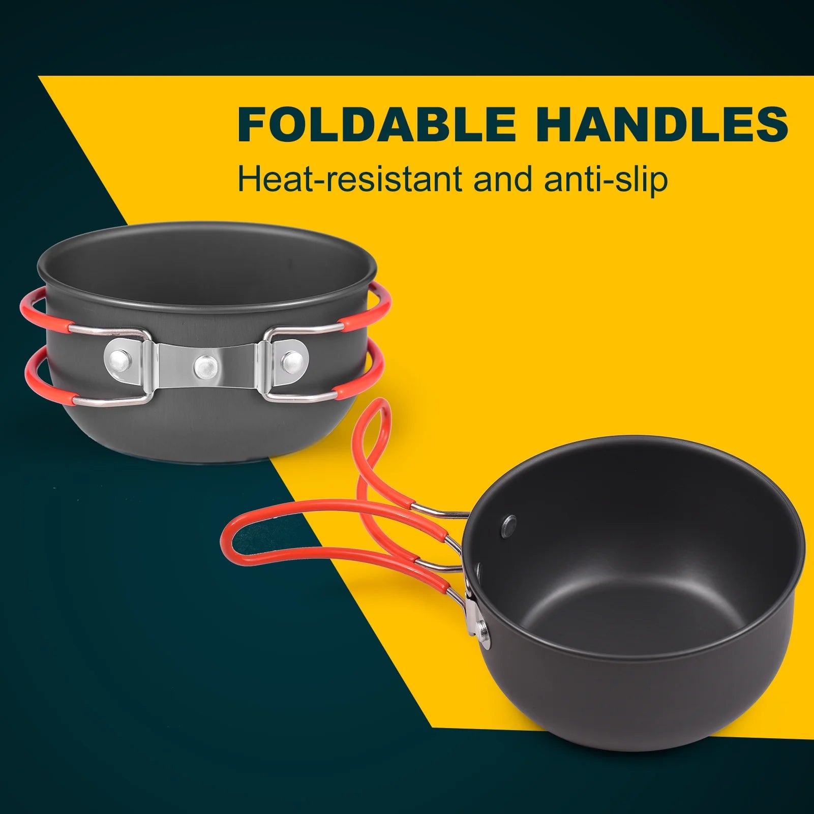 Portable Camping Cookware Set with Non-stick Aluminum Camping Stove P179