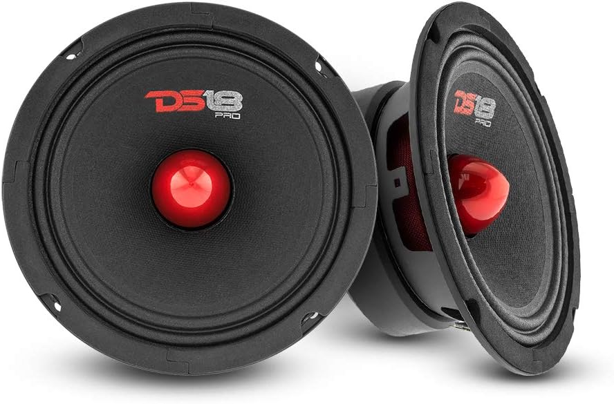 Red Aluminum Bullet 6.5 Midrange Loudspeaker 480W Max 8 Ohms (2 Speakers) F67123