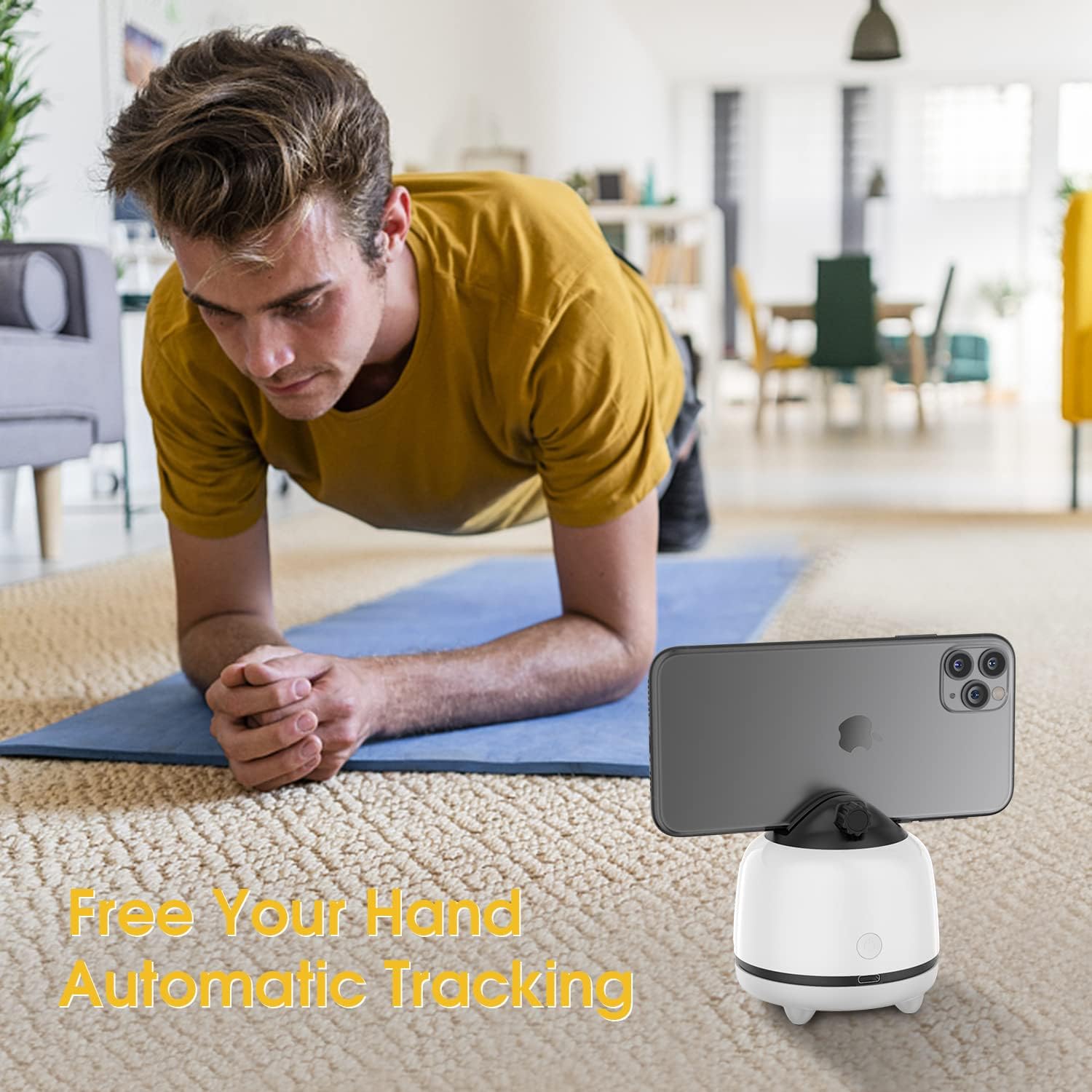 White 360° Rotation Motion Sensor Phone Holder, Pack of 2 P254178