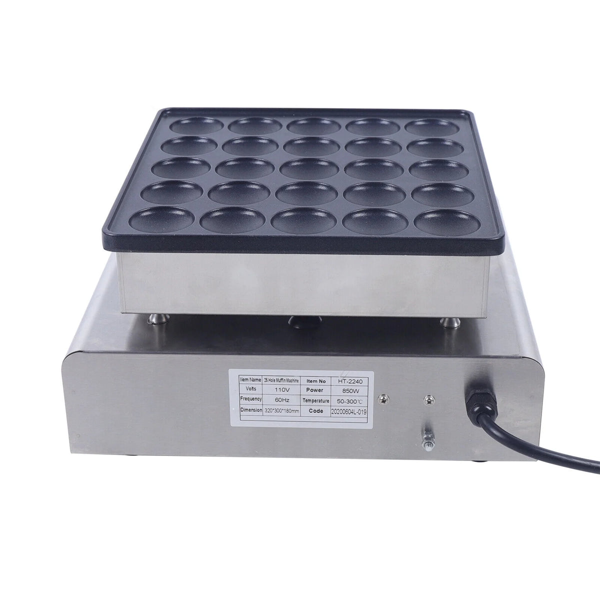 25 Holes Electric Dutch Pancake Maker Nonstick Waffle Maker 800W H323