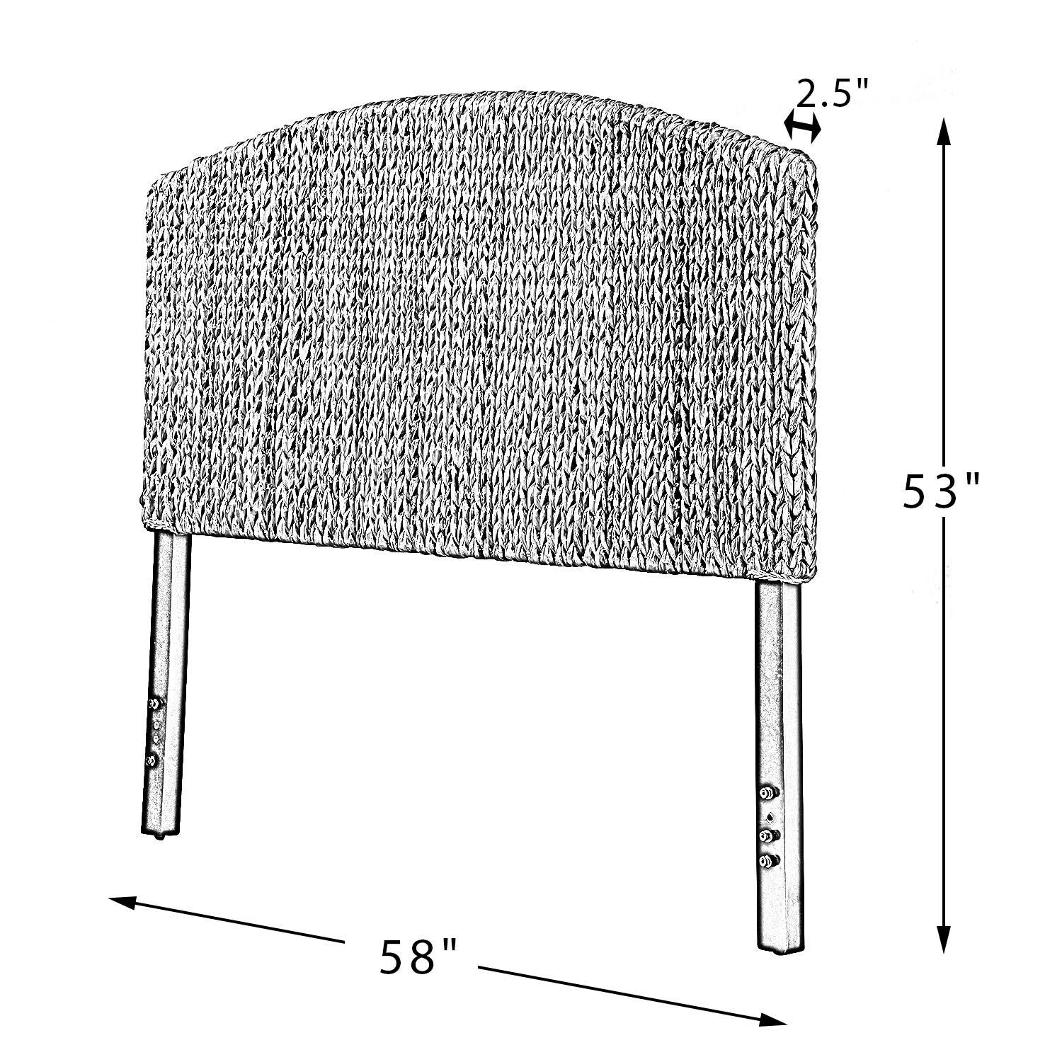 Rattan King Headboard, 79.5Wx2.5D x53H, Brown M58874