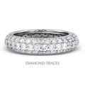 14K White Gold Three Row Diamond Eternity Ring D835610