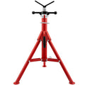 V Head Pipe Stand, Adjustable Height 28"-52", 2500 lb. Load Capacity, Carbon Steel Q62855