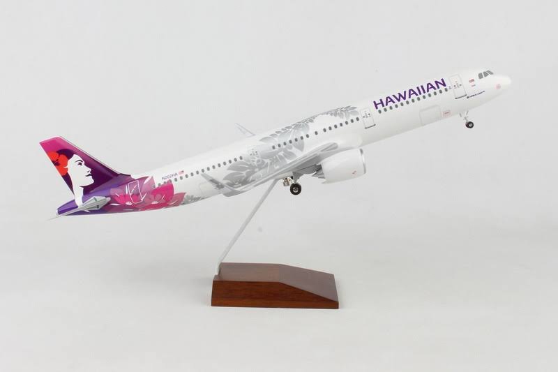 Hawaiian A321neo 1/100 with Wood Stand I692
