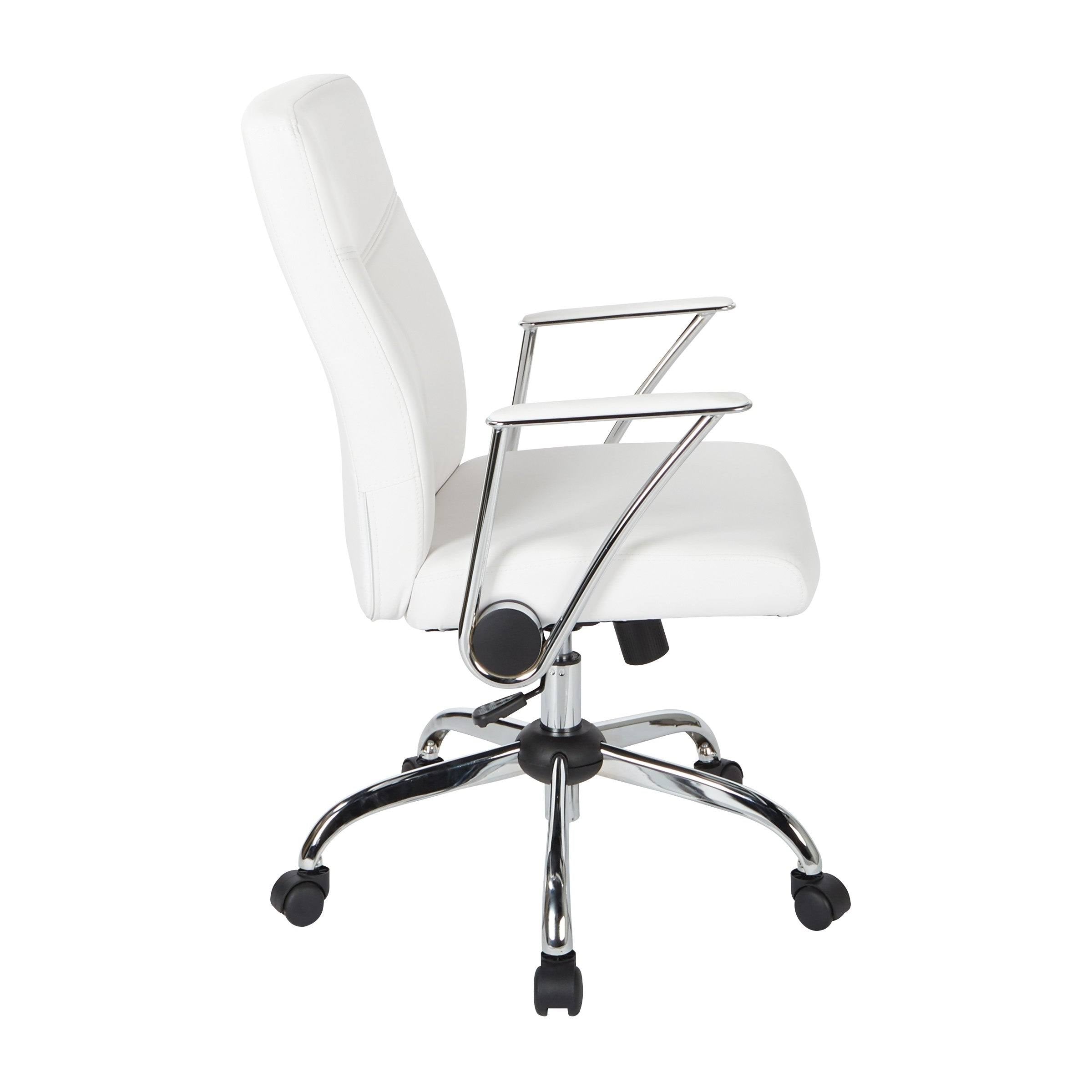 Charcoal Faux Leather Chair with Chrome Base J412806