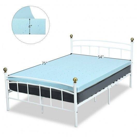 4x22 Gel Injection Memory Foam Ventilated Mattress Topper Full Size S9530