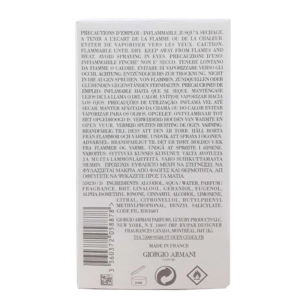 Acqua Di Gio Eau de Toilette, 3.3 Oz G53307
