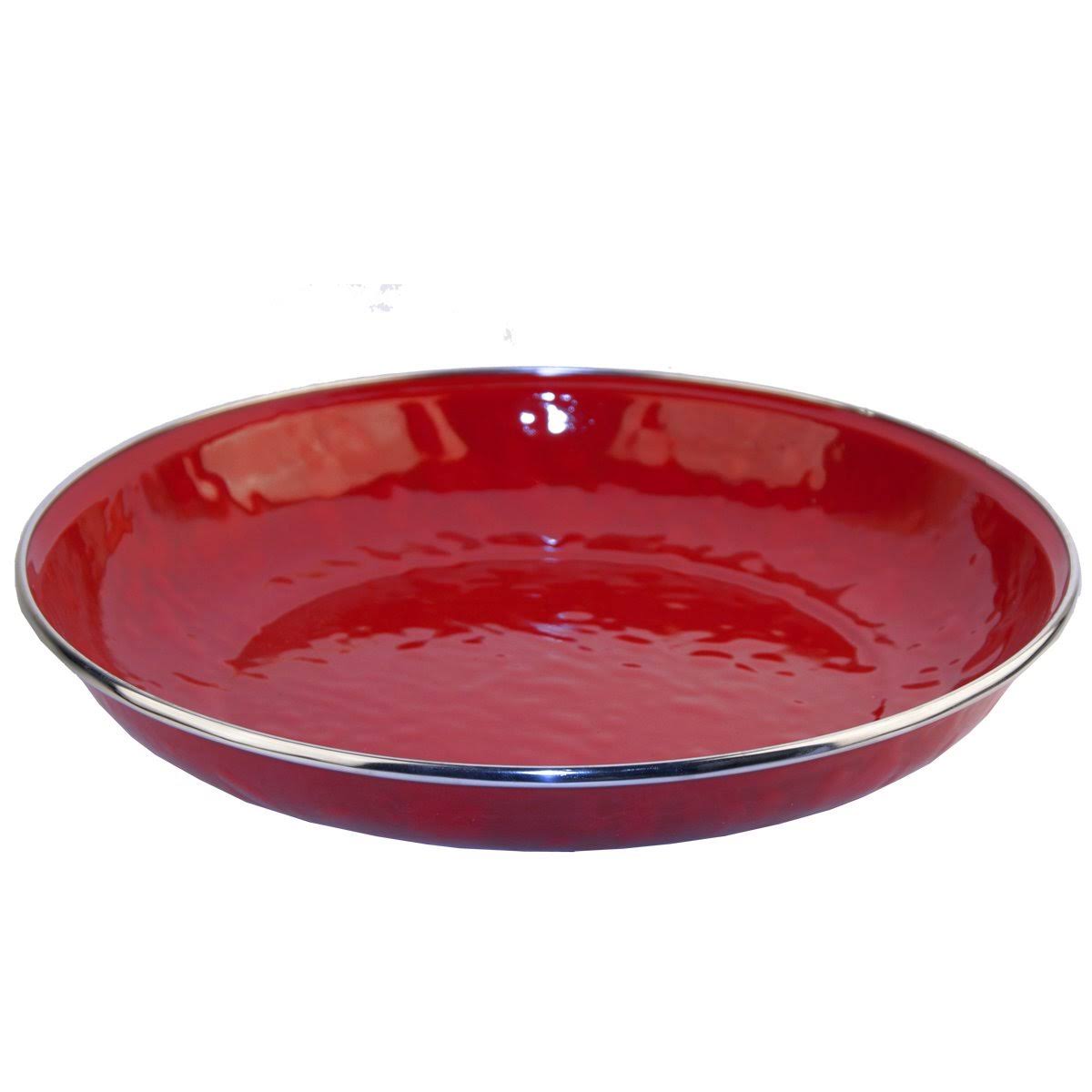 Solid Red Pasta Plate Set of 4 Q952
